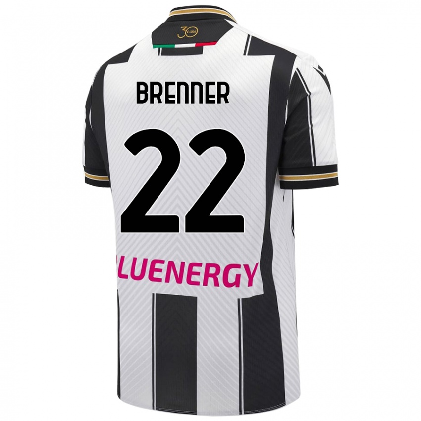 Bambino Maglia Brenner #22 Bianco Nero Kit Gara Home 2024/25 Maglietta