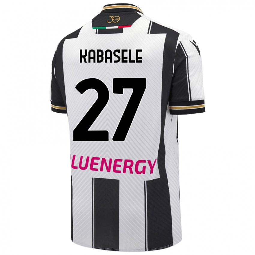 Bambino Maglia Christian Kabasele #27 Bianco Nero Kit Gara Home 2024/25 Maglietta