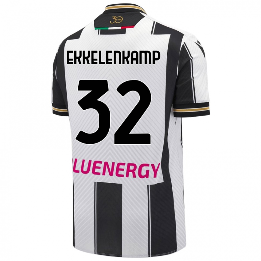 Bambino Maglia Jurgen Ekkelenkamp #32 Bianco Nero Kit Gara Home 2024/25 Maglietta