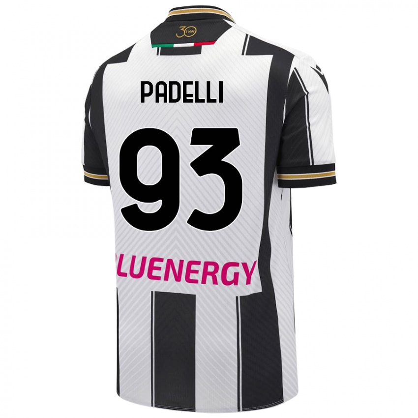 Bambino Maglia Daniele Padelli #93 Bianco Nero Kit Gara Home 2024/25 Maglietta