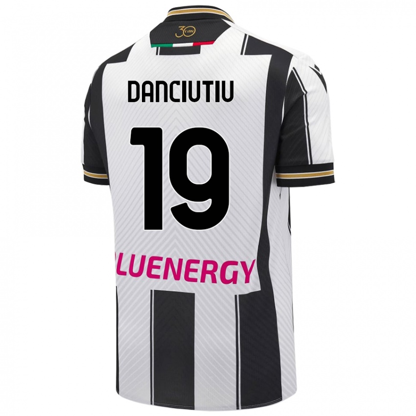 Bambino Maglia Vlad Danciuțiu #19 Bianco Nero Kit Gara Home 2024/25 Maglietta