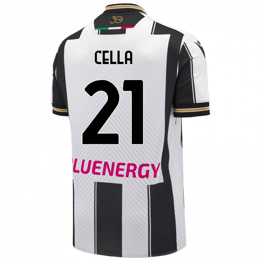 Bambino Maglia Leonardo Cella #21 Bianco Nero Kit Gara Home 2024/25 Maglietta