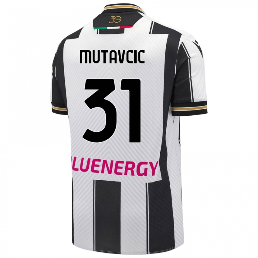 Bambino Maglia Jan Mutavcic #31 Bianco Nero Kit Gara Home 2024/25 Maglietta