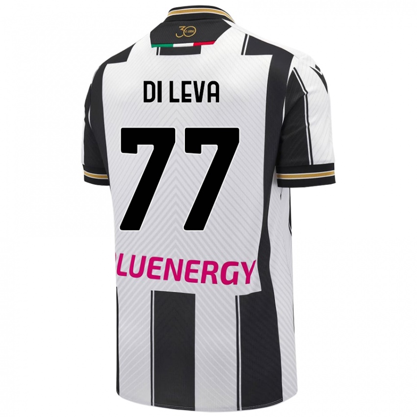 Bambino Maglia Vincenzo Di Leva #77 Bianco Nero Kit Gara Home 2024/25 Maglietta