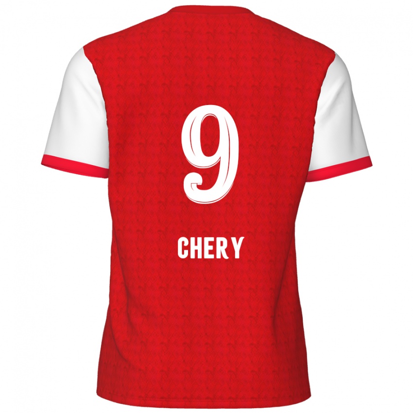 Bambino Maglia Tjaronn Chery #9 Rosso Bianco Kit Gara Home 2024/25 Maglietta