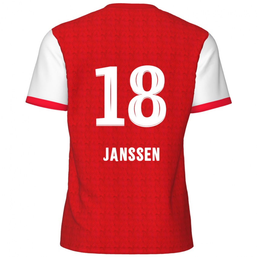 Bambino Maglia Vincent Janssen #18 Rosso Bianco Kit Gara Home 2024/25 Maglietta