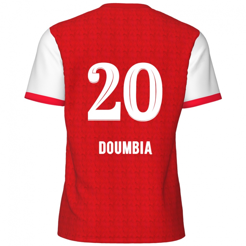 Bambino Maglia Mahamadou Doumbia #20 Rosso Bianco Kit Gara Home 2024/25 Maglietta