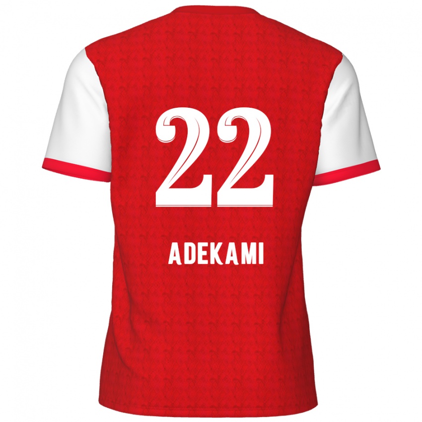 Bambino Maglia Farouck Adekami #22 Rosso Bianco Kit Gara Home 2024/25 Maglietta