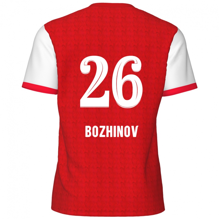 Bambino Maglia Rosen Bozhinov #26 Rosso Bianco Kit Gara Home 2024/25 Maglietta