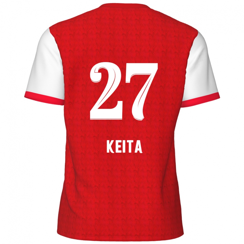 Bambino Maglia Mandela Keita #27 Rosso Bianco Kit Gara Home 2024/25 Maglietta