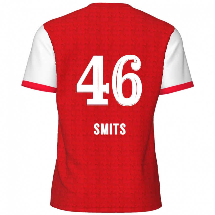 Bambino Maglia Milan Smits #46 Rosso Bianco Kit Gara Home 2024/25 Maglietta