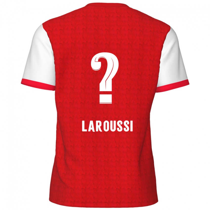 Bambino Maglia Nizar Laroussi #0 Rosso Bianco Kit Gara Home 2024/25 Maglietta