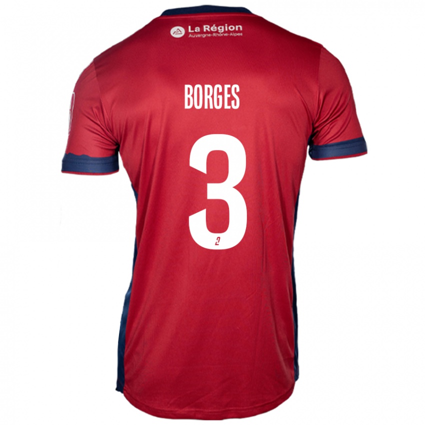 Bambino Maglia Neto Borges #3 Borgogna Chiaro Kit Gara Home 2024/25 Maglietta