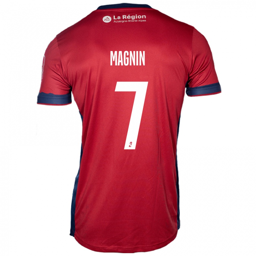 Bambino Maglia Yohann Magnin #7 Borgogna Chiaro Kit Gara Home 2024/25 Maglietta