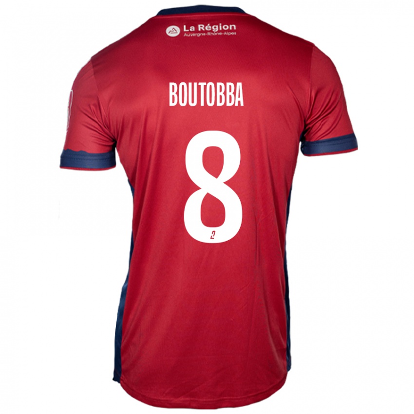 Bambino Maglia Bilal Boutobba #8 Borgogna Chiaro Kit Gara Home 2024/25 Maglietta