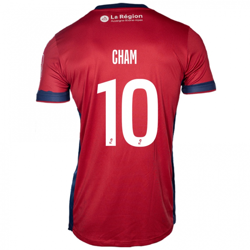 Bambino Maglia Muhammed Cham #10 Borgogna Chiaro Kit Gara Home 2024/25 Maglietta