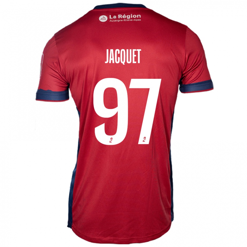 Bambino Maglia Jérémy Jacquet #97 Borgogna Chiaro Kit Gara Home 2024/25 Maglietta