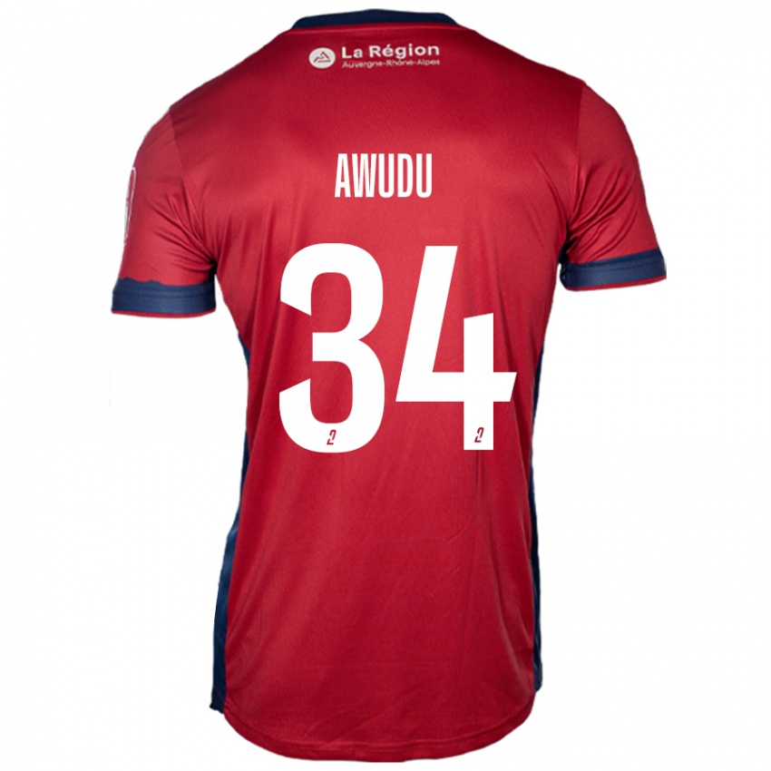 Bambino Maglia Sumaila Awudu #34 Borgogna Chiaro Kit Gara Home 2024/25 Maglietta