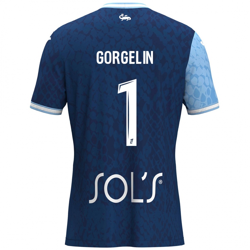 Bambino Maglia Mathieu Gorgelin #1 Azzurro Blu Scuro Kit Gara Home 2024/25 Maglietta