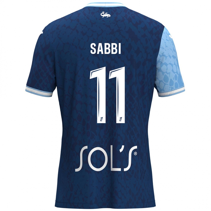 Bambino Maglia Emmanuel Sabbi #11 Azzurro Blu Scuro Kit Gara Home 2024/25 Maglietta