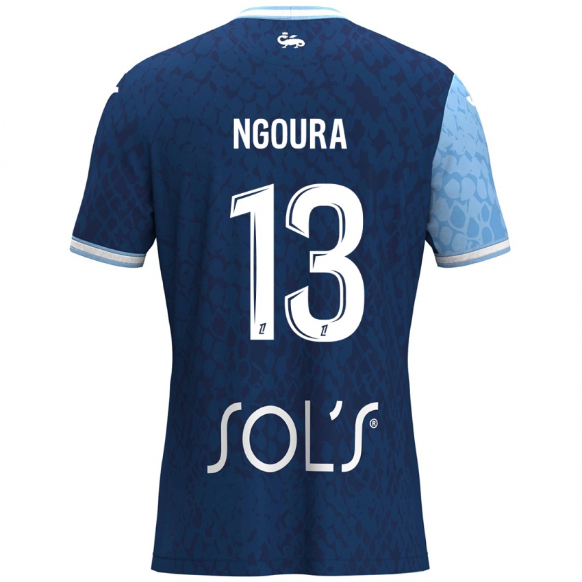 Bambino Maglia Steve Ngoura #13 Azzurro Blu Scuro Kit Gara Home 2024/25 Maglietta