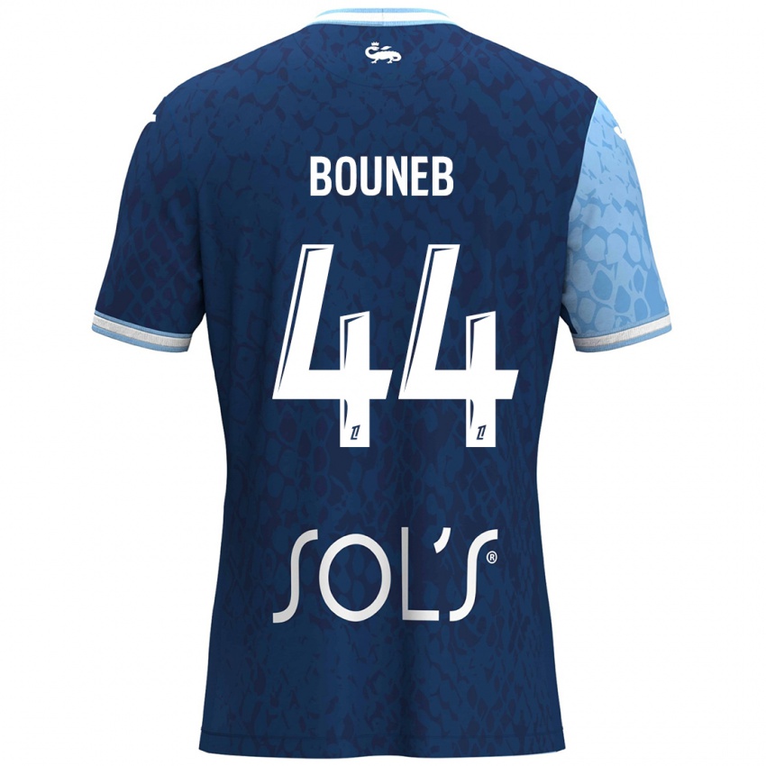 Bambino Maglia Ismaïl Bouneb #44 Azzurro Blu Scuro Kit Gara Home 2024/25 Maglietta