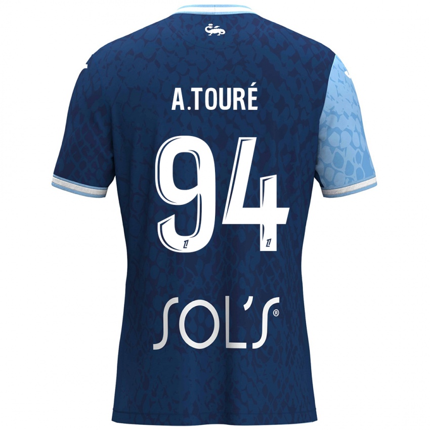 Bambino Maglia Abdoulaye Touré #94 Azzurro Blu Scuro Kit Gara Home 2024/25 Maglietta