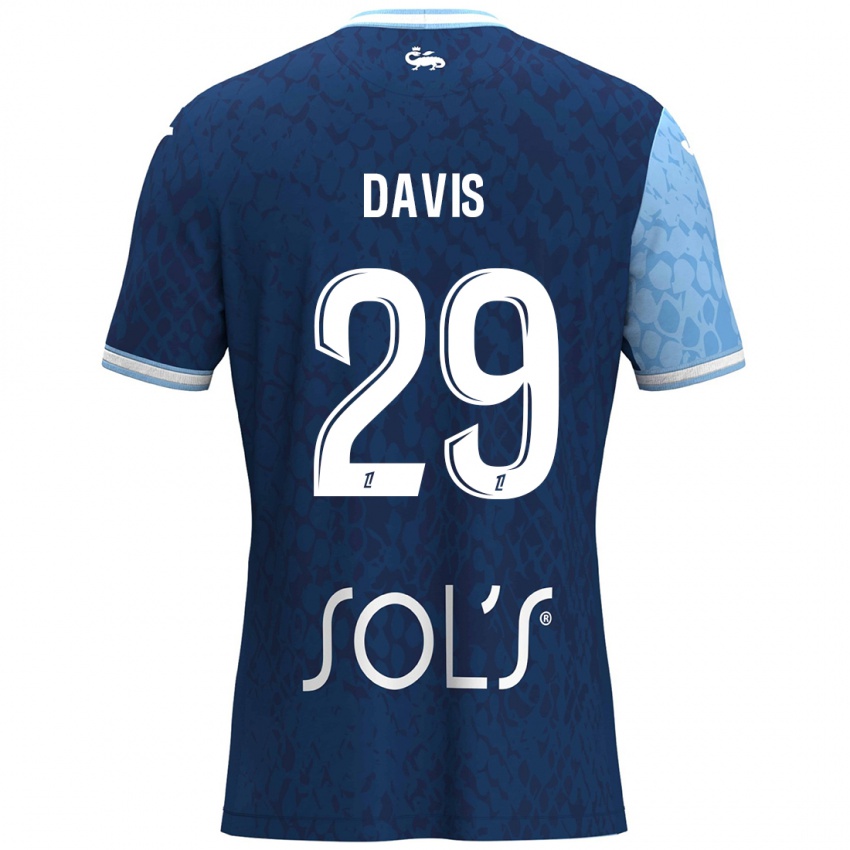 Bambino Maglia Deja Davis #29 Azzurro Blu Scuro Kit Gara Home 2024/25 Maglietta