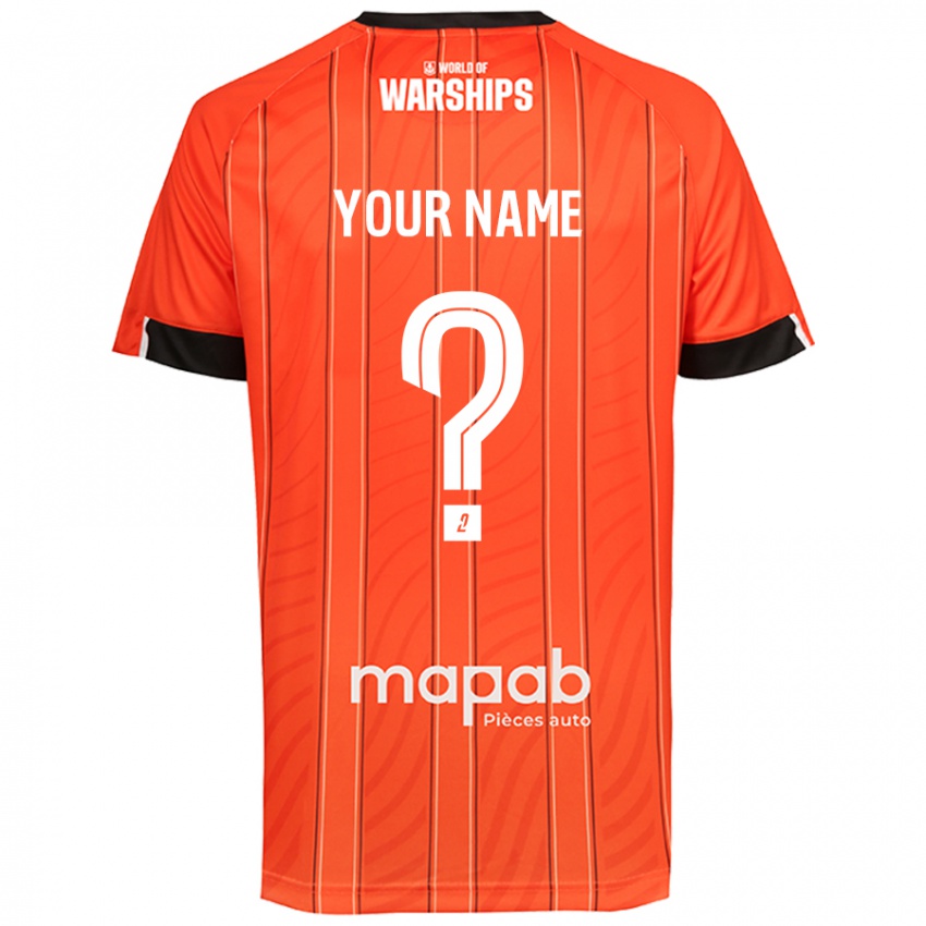 Bambino Maglia Il Tuo Nome #0 Arancione Kit Gara Home 2024/25 Maglietta