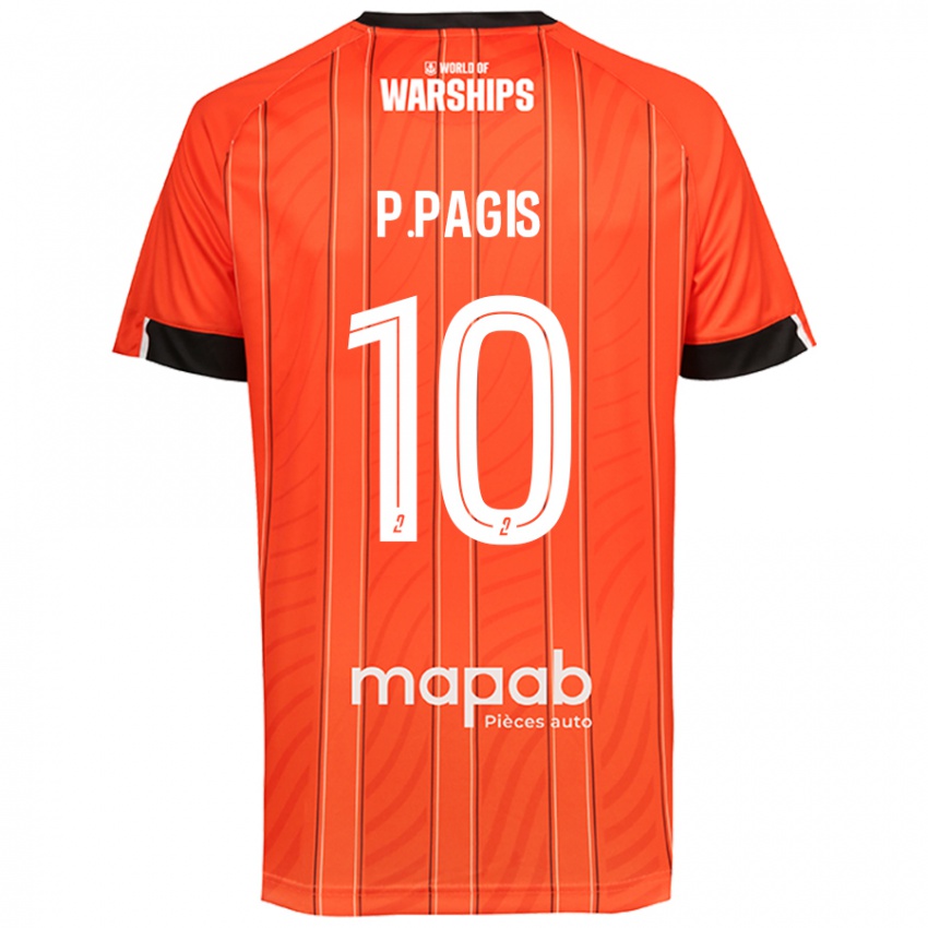 Bambino Maglia Pablo Pagis #10 Arancione Kit Gara Home 2024/25 Maglietta