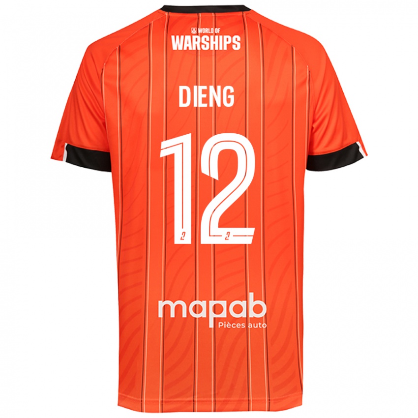 Bambino Maglia Bamba Dieng #12 Arancione Kit Gara Home 2024/25 Maglietta