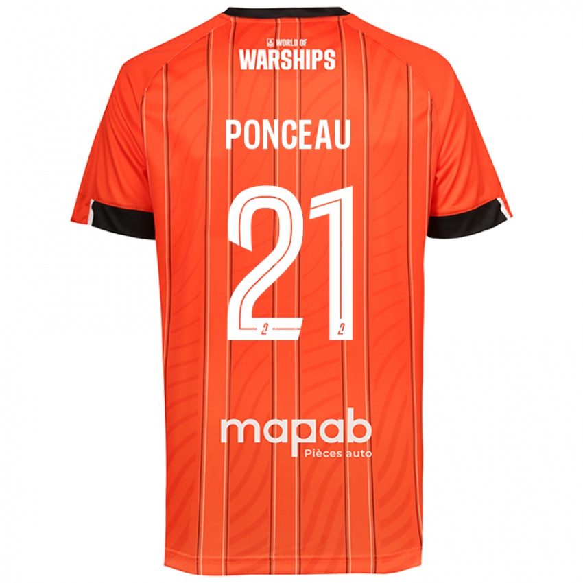 Bambino Maglia Julien Ponceau #21 Arancione Kit Gara Home 2024/25 Maglietta