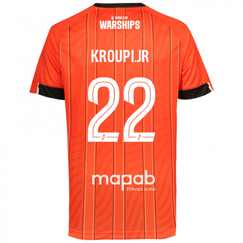 Bambino Maglia Eli Junior Kroupi #22 Arancione Kit Gara Home 2024/25 Maglietta