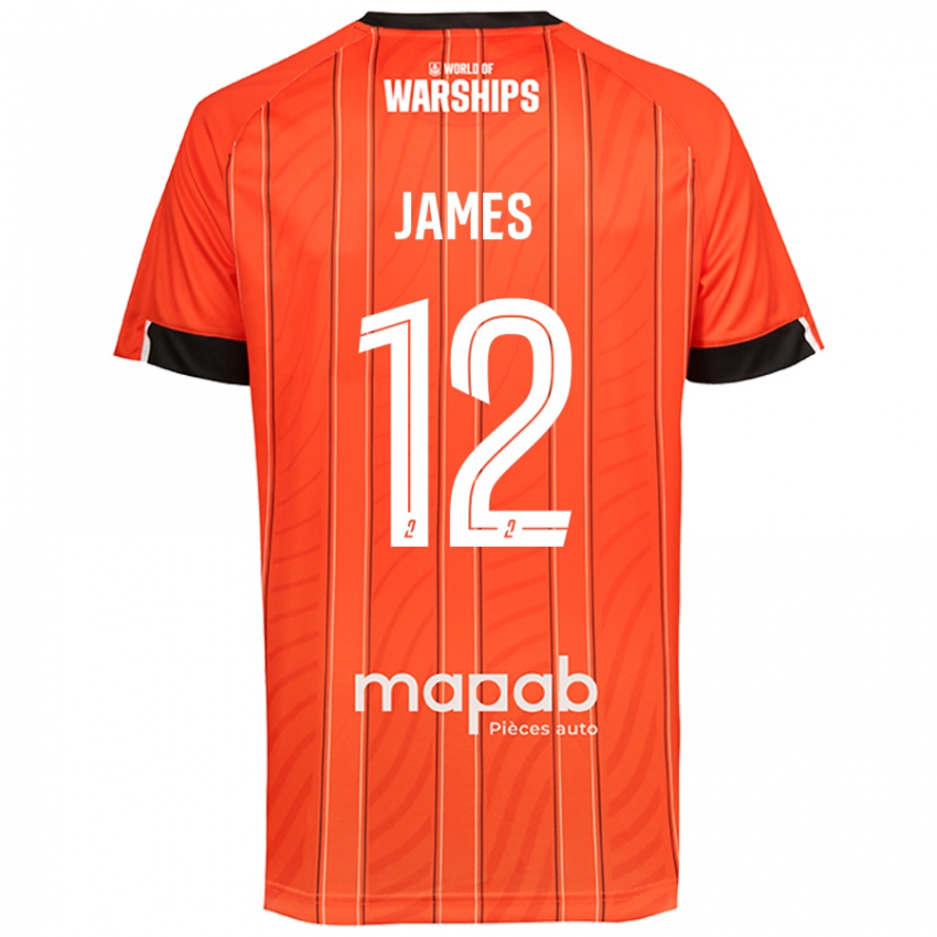 Bambino Maglia Isaac James #12 Arancione Kit Gara Home 2024/25 Maglietta