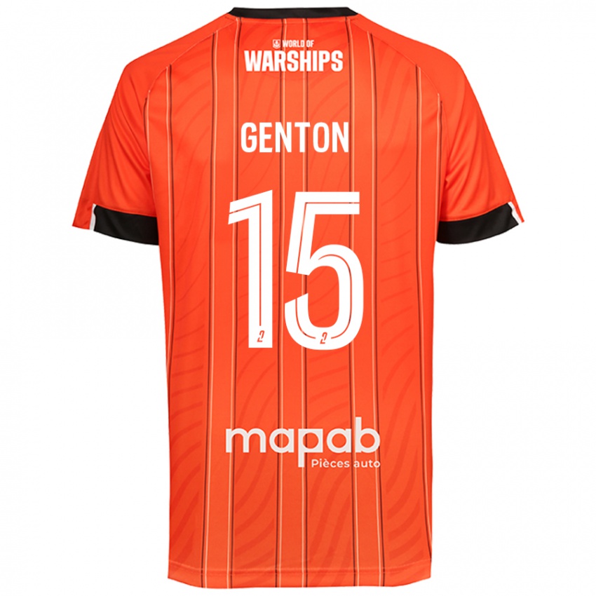 Bambino Maglia Enzo Genton #15 Arancione Kit Gara Home 2024/25 Maglietta