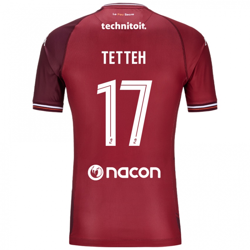 Bambino Maglia Benjamin Tetteh #17 Rosso Granata Kit Gara Home 2024/25 Maglietta