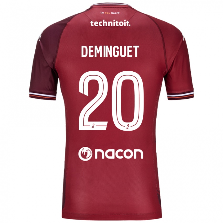 Bambino Maglia Jessy Deminguet #20 Rosso Granata Kit Gara Home 2024/25 Maglietta