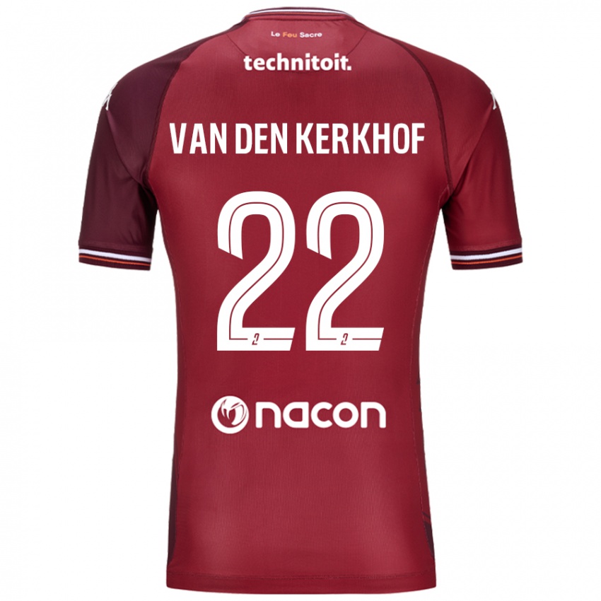 Bambino Maglia Kevin Van Den Kerkhof #22 Rosso Granata Kit Gara Home 2024/25 Maglietta