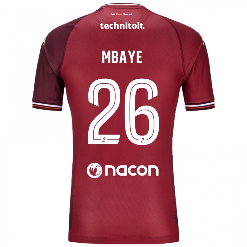 Bambino Maglia Malick Mbaye #26 Rosso Granata Kit Gara Home 2024/25 Maglietta