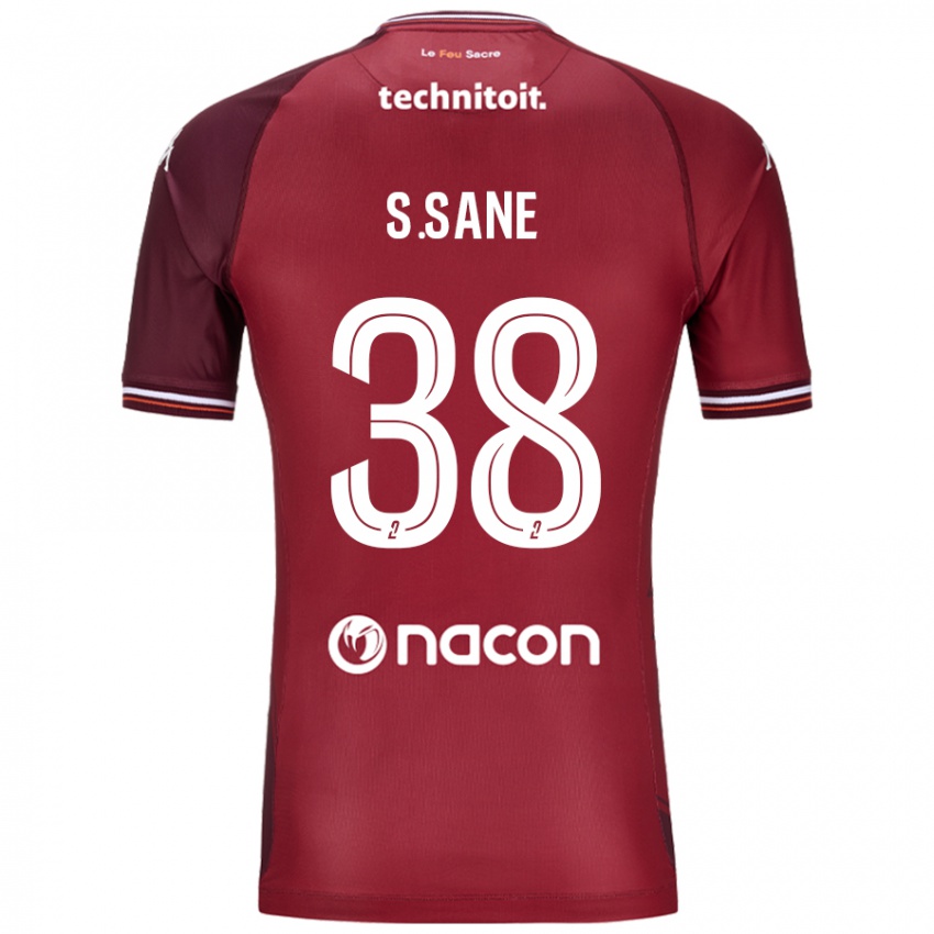 Bambino Maglia Sadibou Sané #38 Rosso Granata Kit Gara Home 2024/25 Maglietta