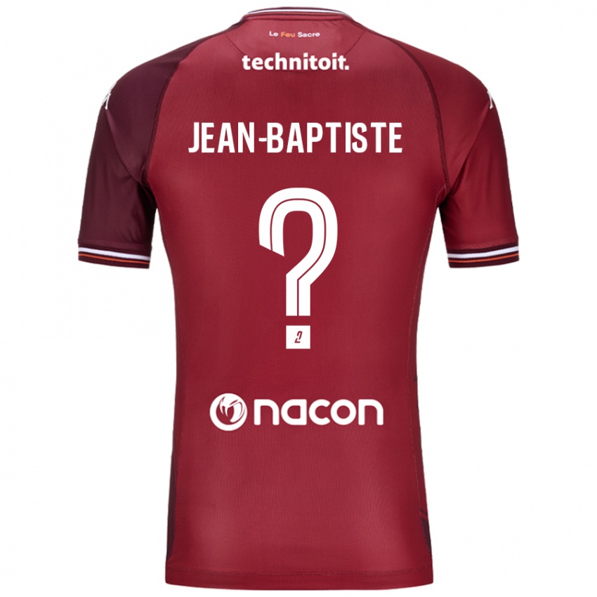 Bambino Maglia Romain Jean-Baptiste #0 Rosso Granata Kit Gara Home 2024/25 Maglietta