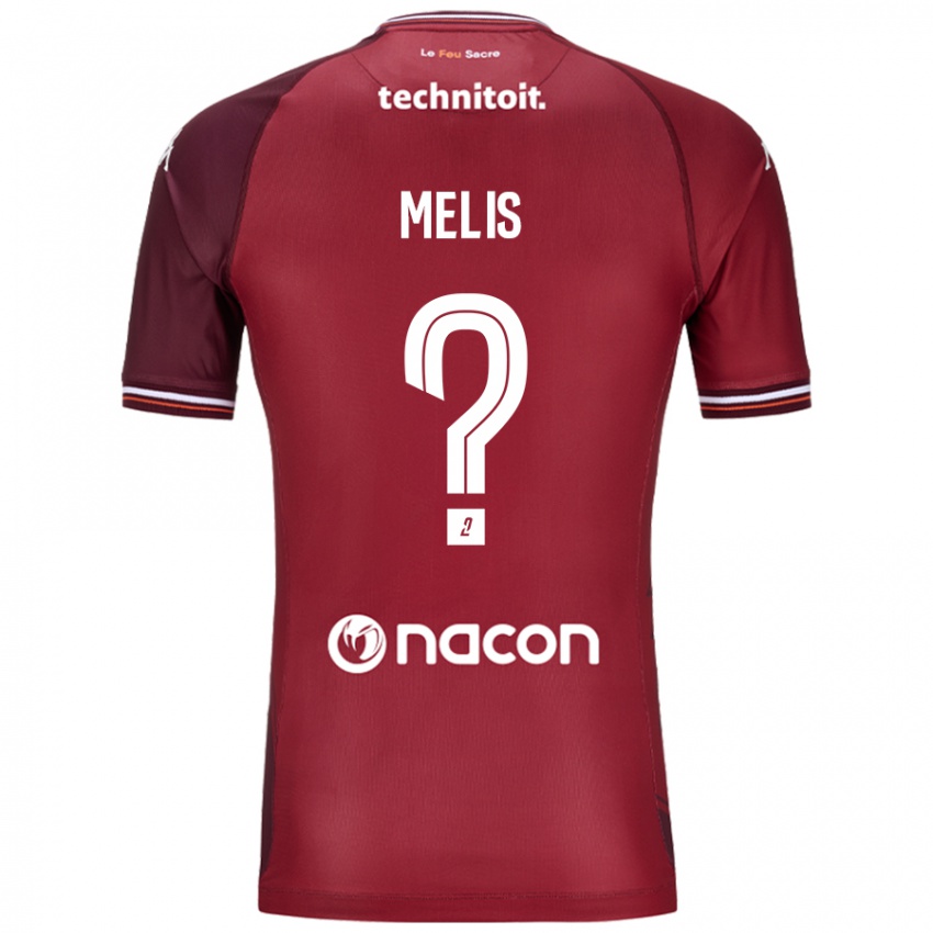 Bambino Maglia Antonin Melis #0 Rosso Granata Kit Gara Home 2024/25 Maglietta