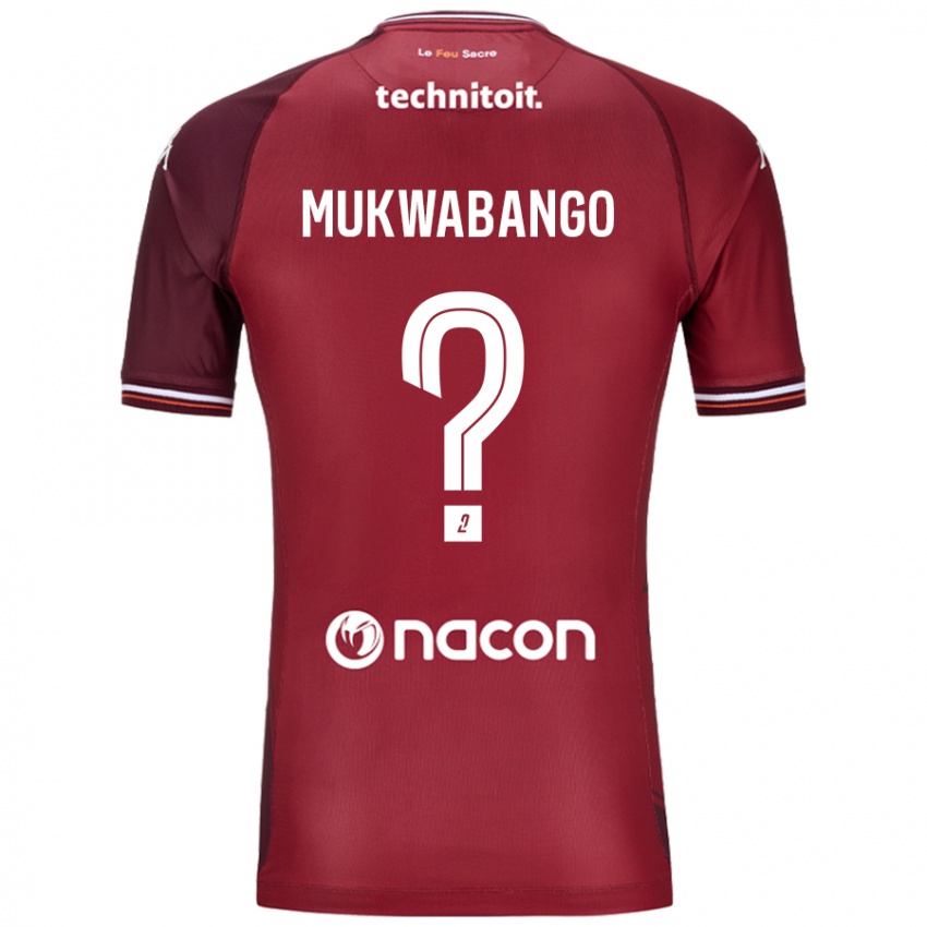 Bambino Maglia Bénit Mukwabango #0 Rosso Granata Kit Gara Home 2024/25 Maglietta