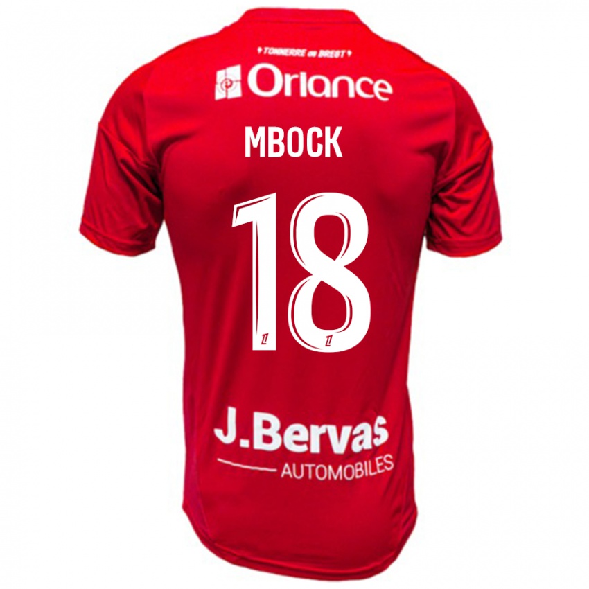 Bambino Maglia Hianga'a Mbock #18 Rosso Bianco Kit Gara Home 2024/25 Maglietta