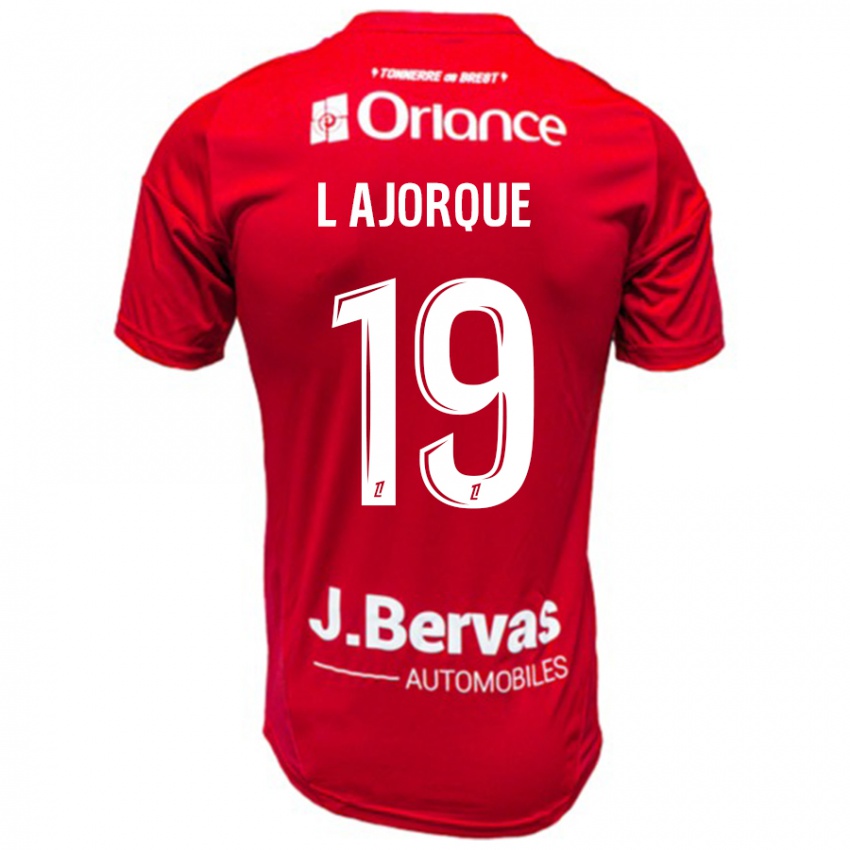 Bambino Maglia Ludovic Ajorque #19 Rosso Bianco Kit Gara Home 2024/25 Maglietta