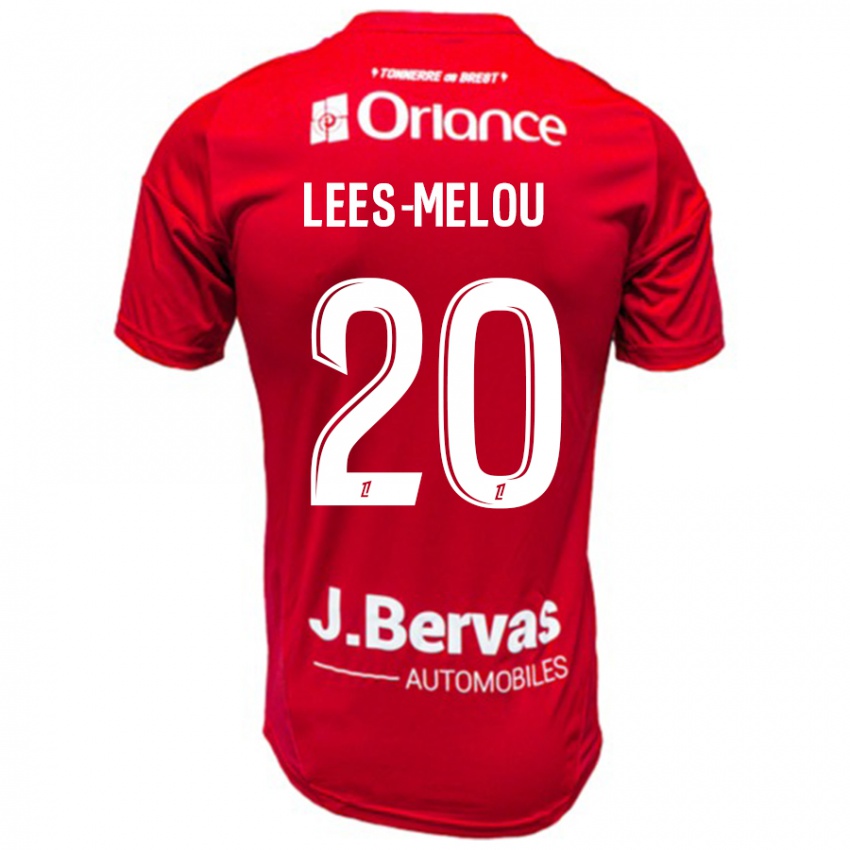 Bambino Maglia Pierre Lees-Melou #20 Rosso Bianco Kit Gara Home 2024/25 Maglietta