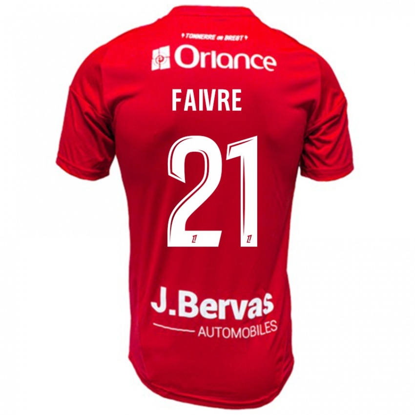 Bambino Maglia Romain Faivre #21 Rosso Bianco Kit Gara Home 2024/25 Maglietta