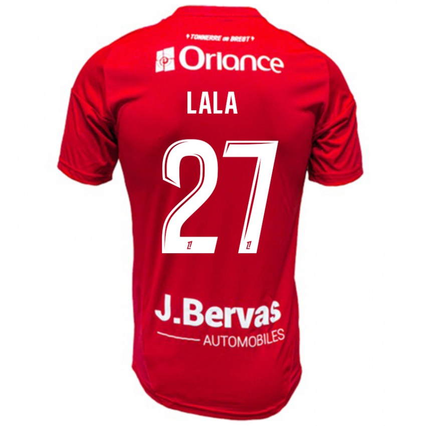 Bambino Maglia Kenny Lala #27 Rosso Bianco Kit Gara Home 2024/25 Maglietta