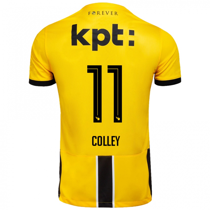 Bambino Maglia Ebrima Colley #11 Giallo Nero Kit Gara Home 2024/25 Maglietta