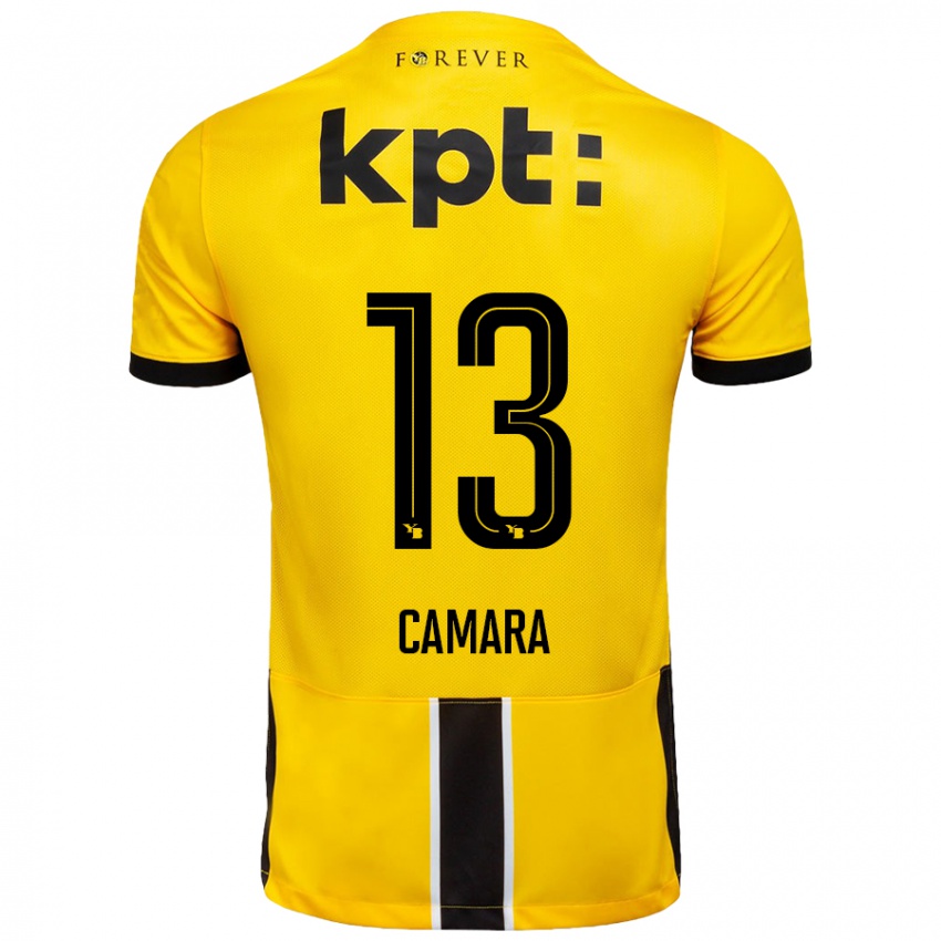 Bambino Maglia Mohamed Camara #13 Giallo Nero Kit Gara Home 2024/25 Maglietta